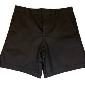 The Kooples Mens Black Chino Shorts Flat Front Cotton Size 34